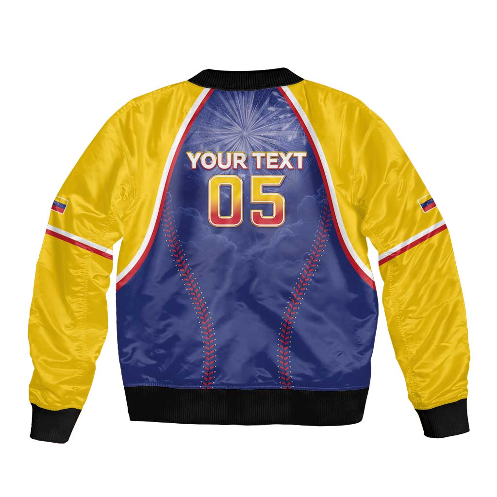 Venezuela Baseball Custom Sleeve Zip Bomber Jacket 1st Champions Glorious Victory