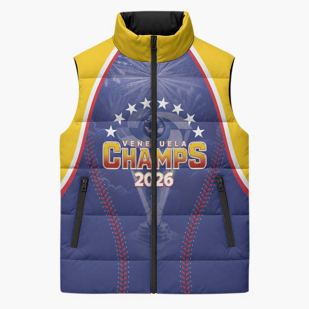 Venezuela Baseball Custom Sleeveless Puffer Jacket 1st Champions Glorious Victory