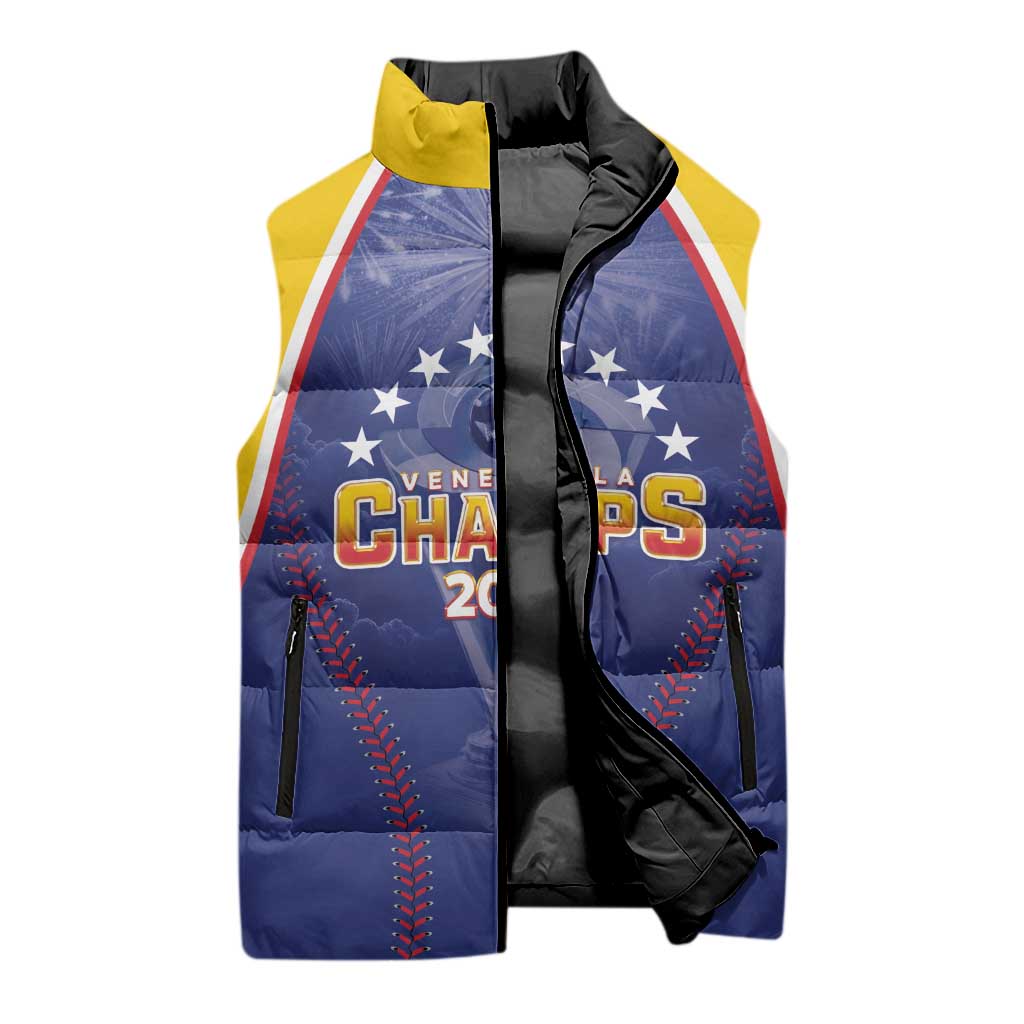 Venezuela Baseball Custom Sleeveless Puffer Jacket 1st Champions Glorious Victory