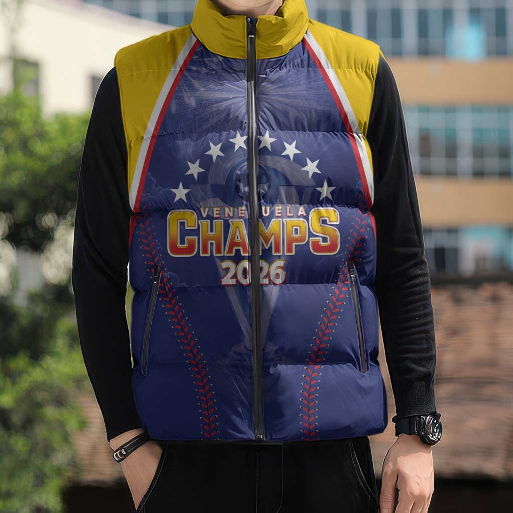 Venezuela Baseball Custom Sleeveless Puffer Jacket 1st Champions Glorious Victory