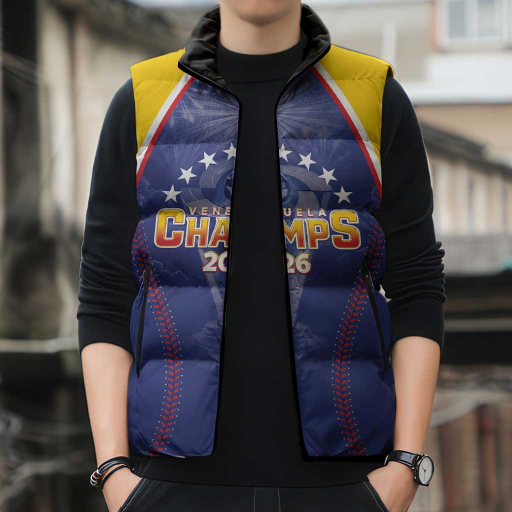 Venezuela Baseball Custom Sleeveless Puffer Jacket 1st Champions Glorious Victory