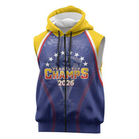 Venezuela Baseball Custom Sleeveless Zip Hoodie 1st Champions Glorious Victory