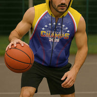 Venezuela Baseball Custom Sleeveless Zip Hoodie 1st Champions Glorious Victory
