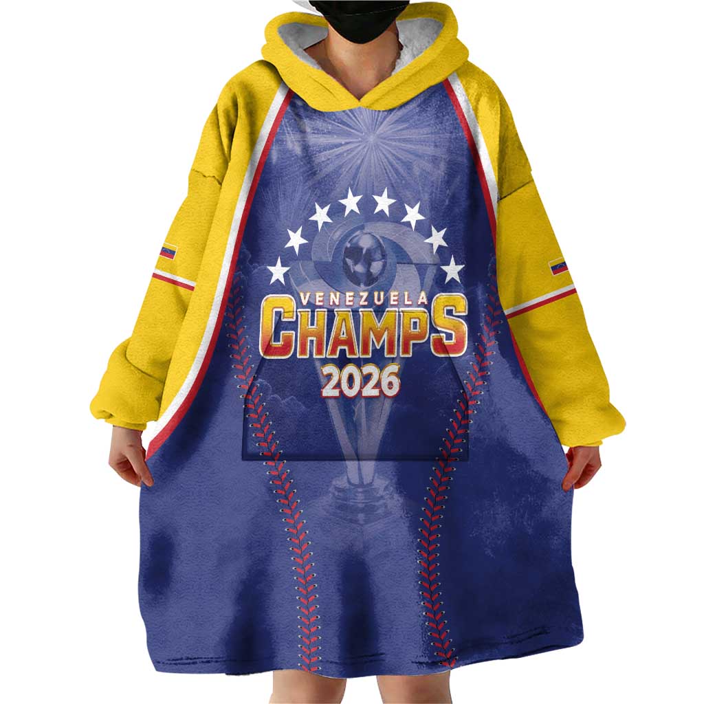 Venezuela Baseball Custom Wearable Blanket Hoodie 1st Champions Glorious Victory