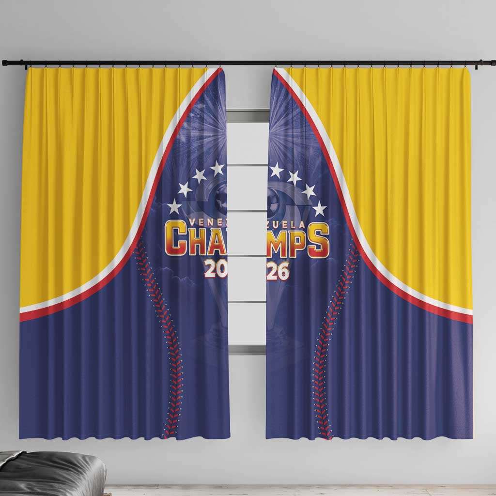 Venezuela Baseball Window Curtain 1st Champions Glorious Victory