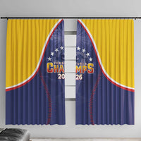Venezuela Baseball Window Curtain 1st Champions Glorious Victory