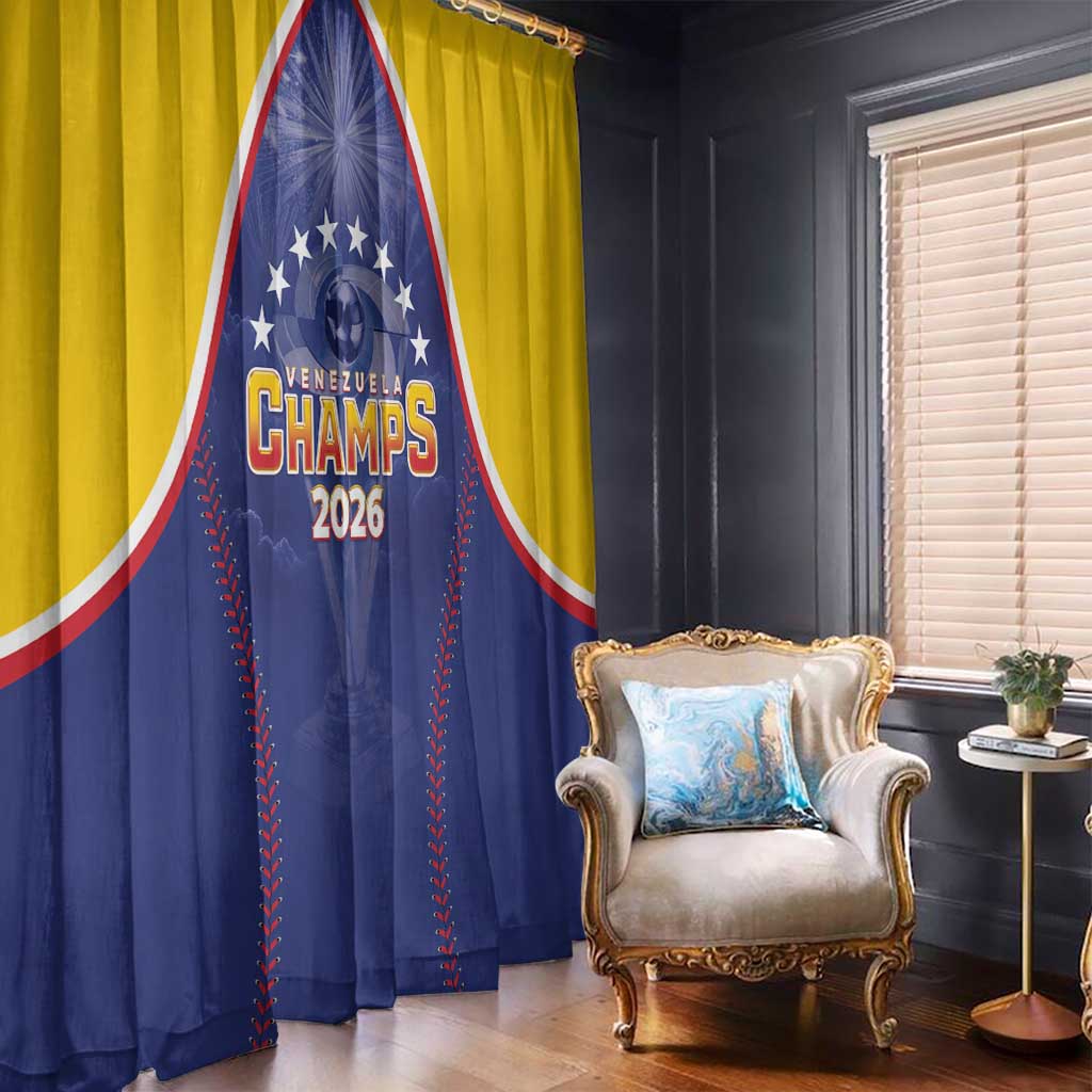 Venezuela Baseball Window Curtain 1st Champions Glorious Victory
