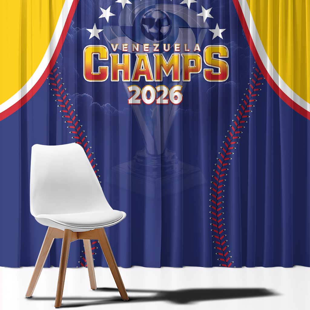 Venezuela Baseball Window Curtain 1st Champions Glorious Victory