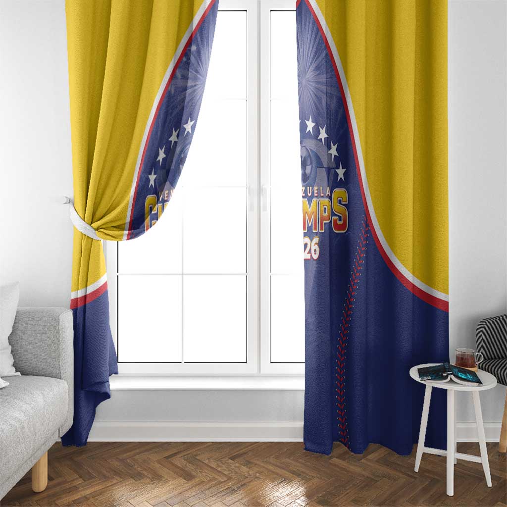 Venezuela Baseball Window Curtain 1st Champions Glorious Victory