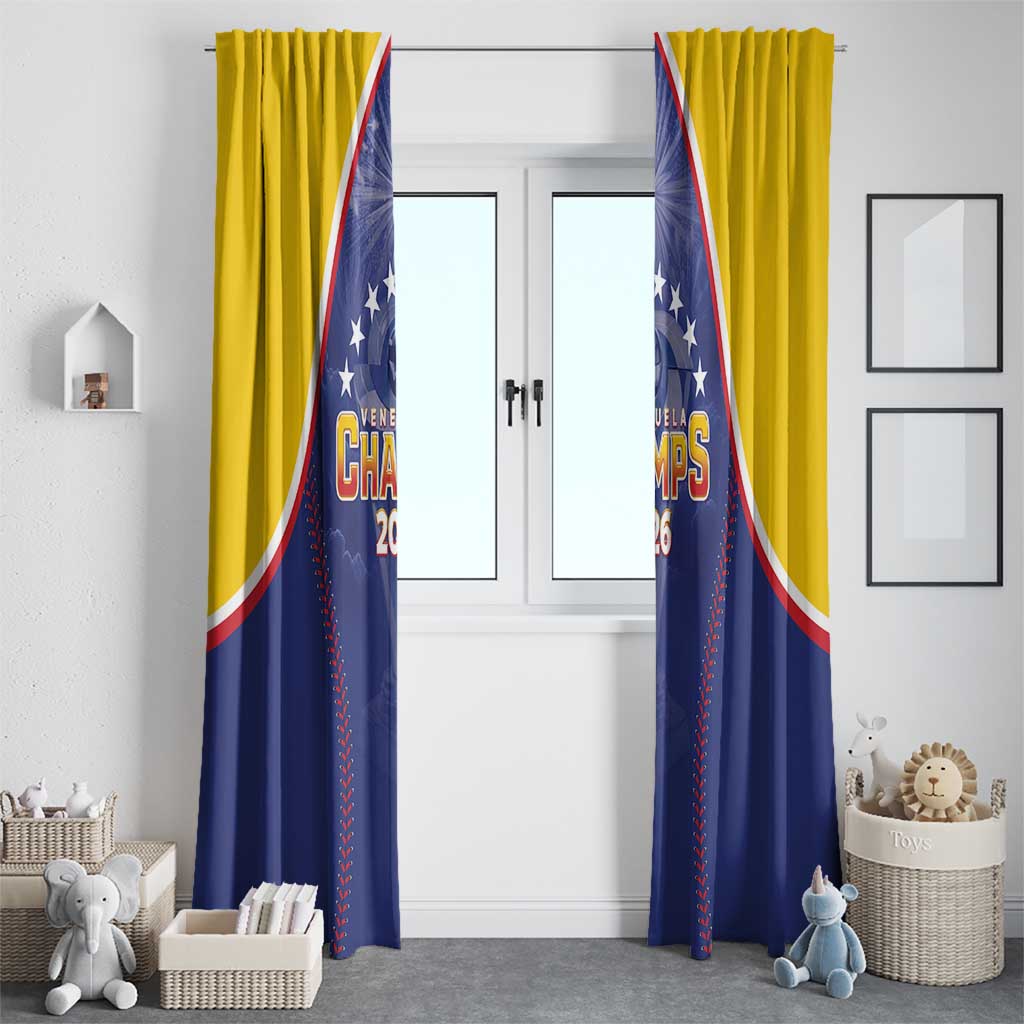 Venezuela Baseball Window Curtain 1st Champions Glorious Victory