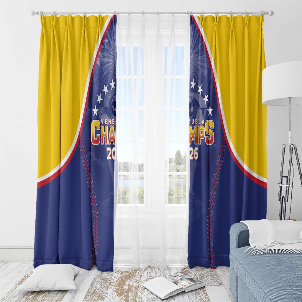 Venezuela Baseball Window Curtain 1st Champions Glorious Victory