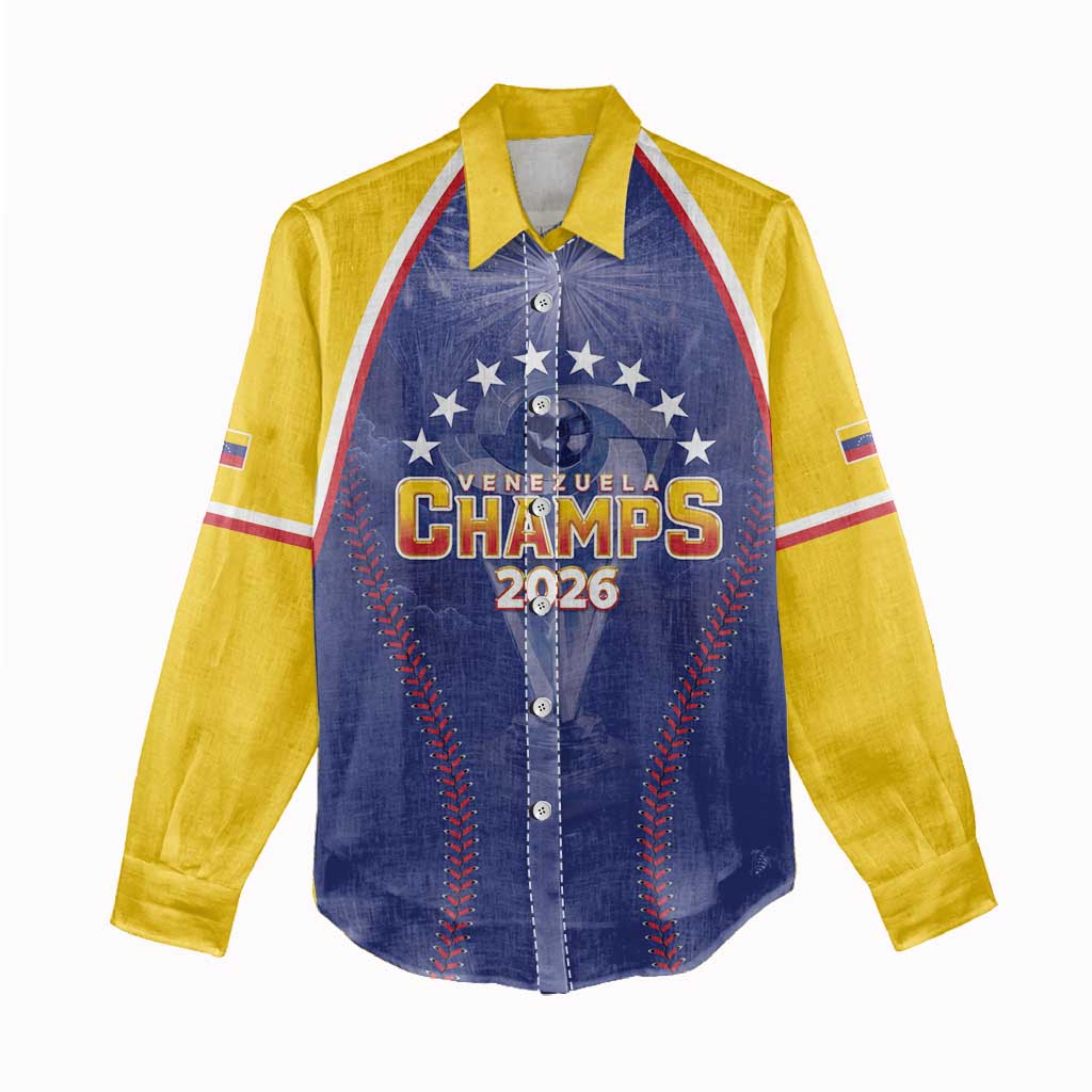 Venezuela Baseball Custom Women Casual Shirt 1st Champions Glorious Victory
