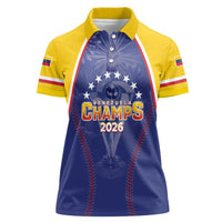 Venezuela Baseball Custom Women Polo Shirt 1st Champions Glorious Victory