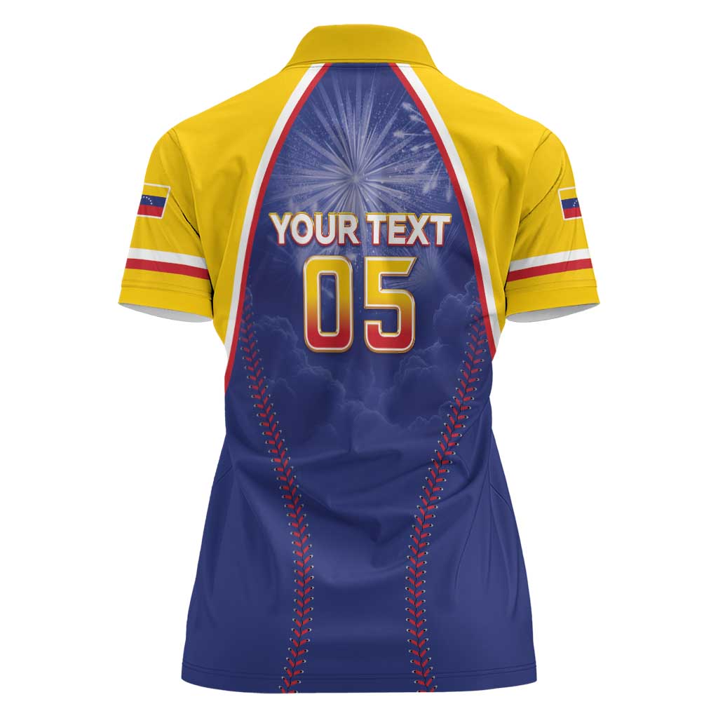 Venezuela Baseball Custom Women Polo Shirt 1st Champions Glorious Victory