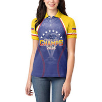 Venezuela Baseball Custom Women Polo Shirt 1st Champions Glorious Victory