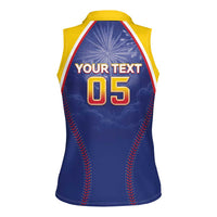 Venezuela Baseball Custom Women Sleeveless Polo Shirt 1st Champions Glorious Victory