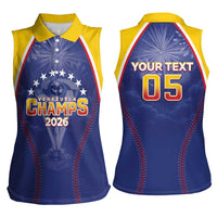 Venezuela Baseball Custom Women Sleeveless Polo Shirt 1st Champions Glorious Victory
