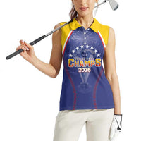 Venezuela Baseball Custom Women Sleeveless Polo Shirt 1st Champions Glorious Victory
