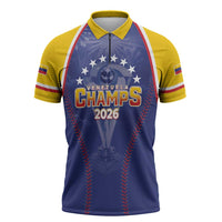Venezuela Baseball Custom Zipper Polo Shirt 1st Champions Glorious Victory