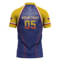 Venezuela Baseball Custom Zipper Polo Shirt 1st Champions Glorious Victory