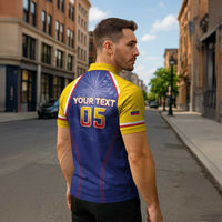 Venezuela Baseball Custom Zipper Polo Shirt 1st Champions Glorious Victory