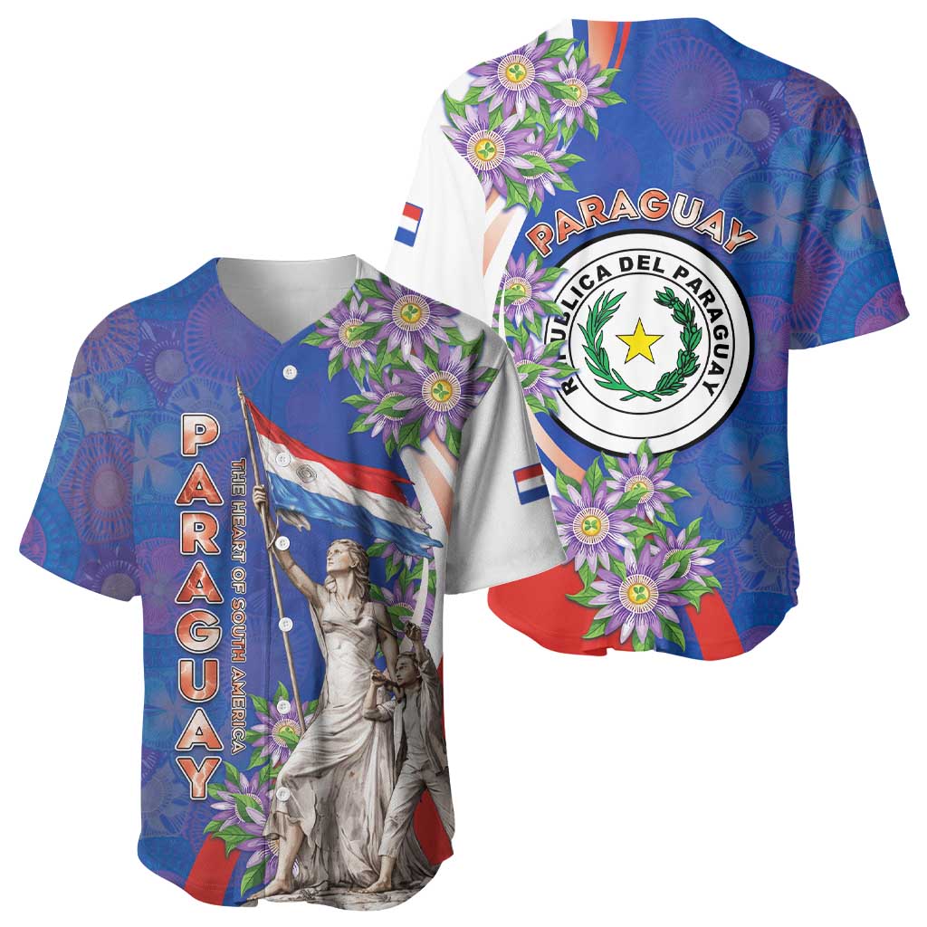 Paraguay Independence Day Baseball Jersey The Heart Of South America