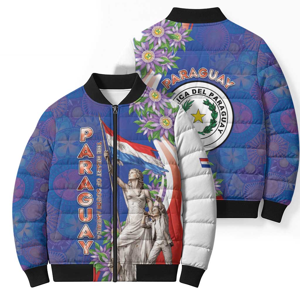 Paraguay Independence Day Bomber Puffer Jacket The Heart Of South America