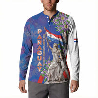 Paraguay Independence Day Button Sweatshirt The Heart Of South America