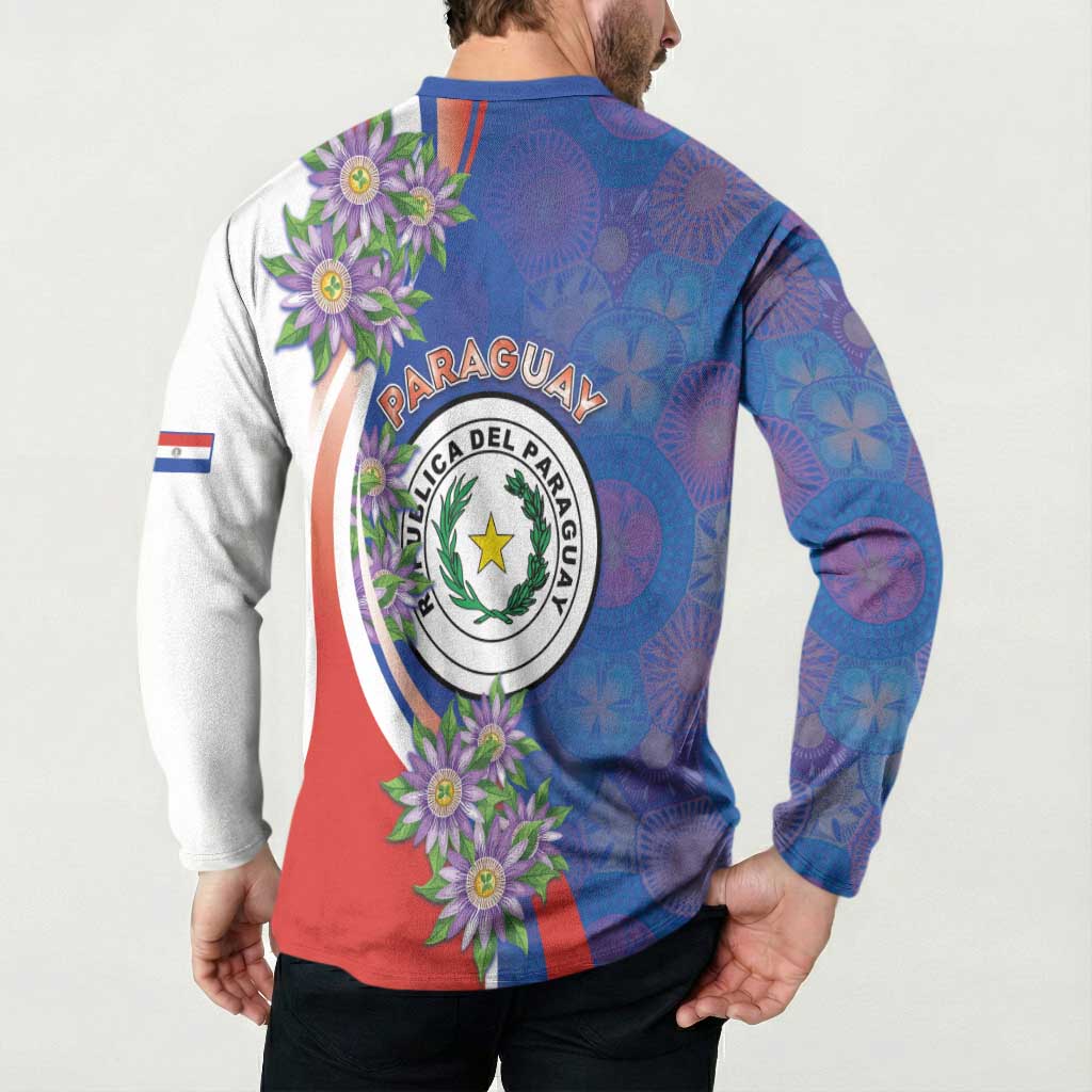 Paraguay Independence Day Button Sweatshirt The Heart Of South America
