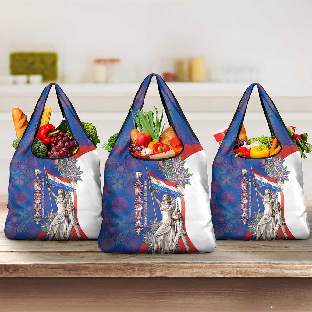 Paraguay Independence Day Grocery Bag The Heart Of South America