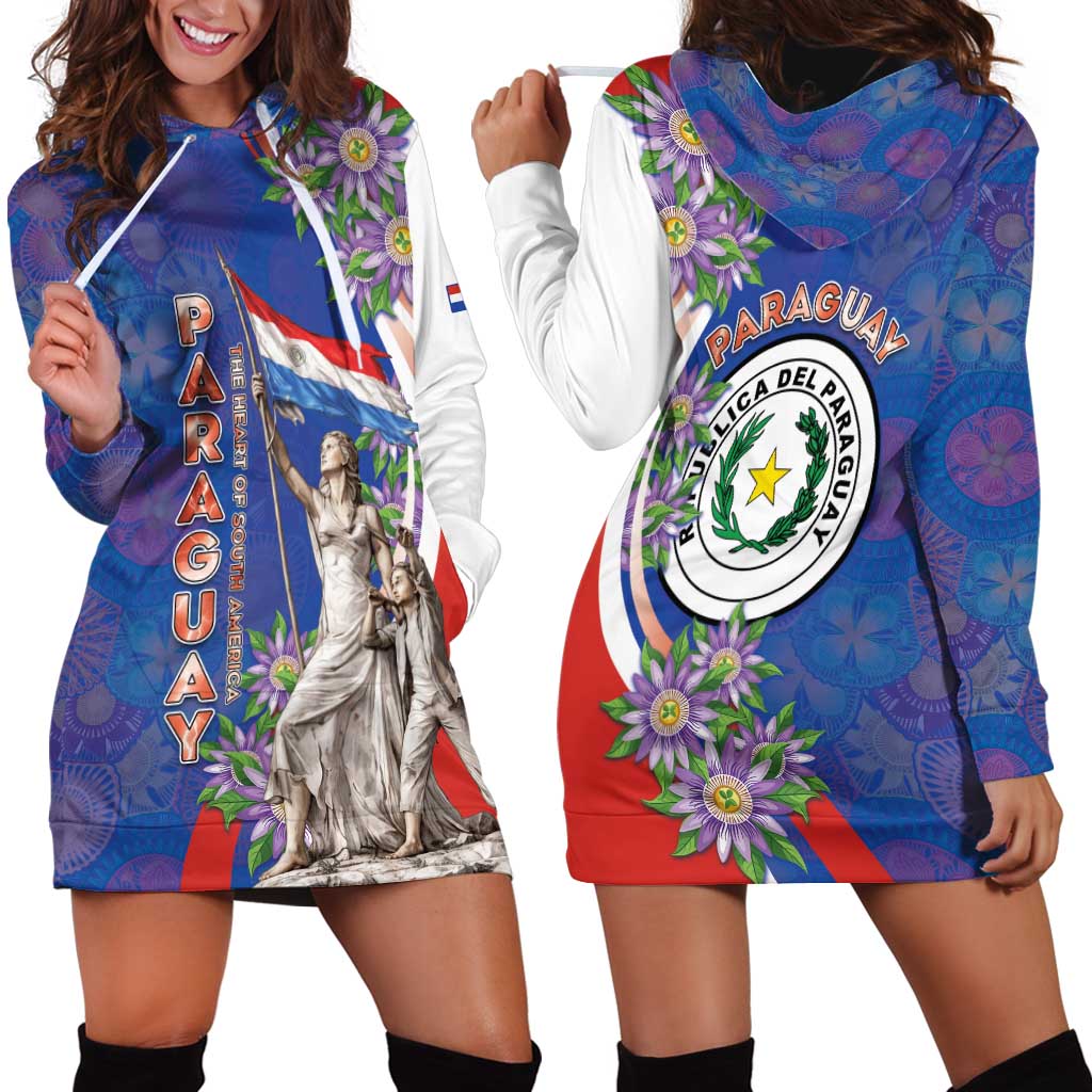 Paraguay Independence Day Hoodie Dress The Heart Of South America