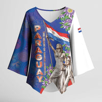 Paraguay Independence Day Kimono Sleeve Blouse The Heart Of South America