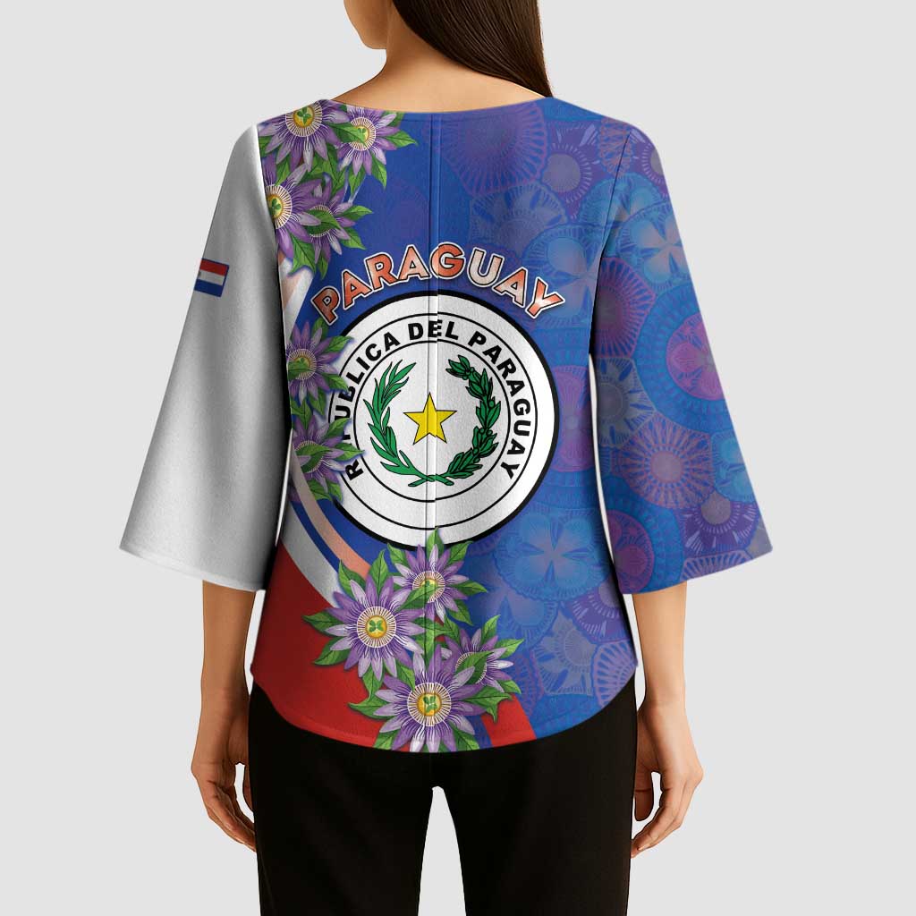 Paraguay Independence Day Kimono Sleeve Blouse The Heart Of South America