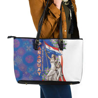 Paraguay Independence Day Leather Tote Bag The Heart Of South America