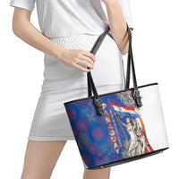 Paraguay Independence Day Leather Tote Bag The Heart Of South America