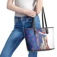 Paraguay Independence Day Leather Tote Bag The Heart Of South America