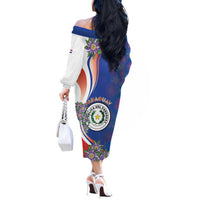 Paraguay Independence Day Off The Shoulder Long Sleeve Dress The Heart Of South America