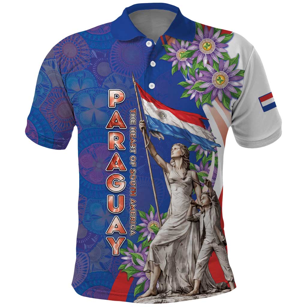 Paraguay Independence Day Polo Shirt The Heart Of South America