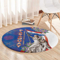 Paraguay Independence Day Round Carpet The Heart Of South America