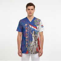 Paraguay Independence Day Scrub Top The Heart Of South America