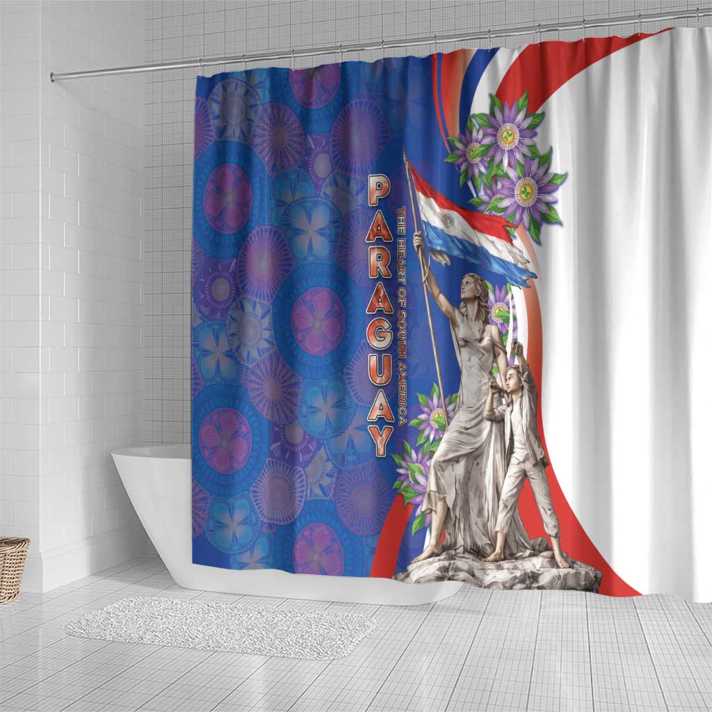 Paraguay Independence Day Shower Curtain The Heart Of South America