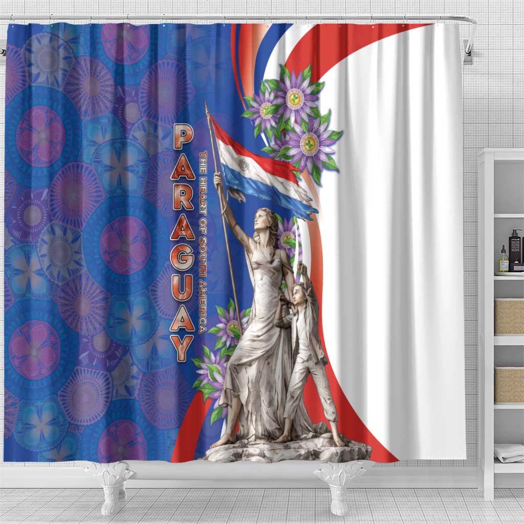 Paraguay Independence Day Shower Curtain The Heart Of South America