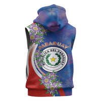 Paraguay Independence Day Sleeveless Zip Hoodie The Heart Of South America