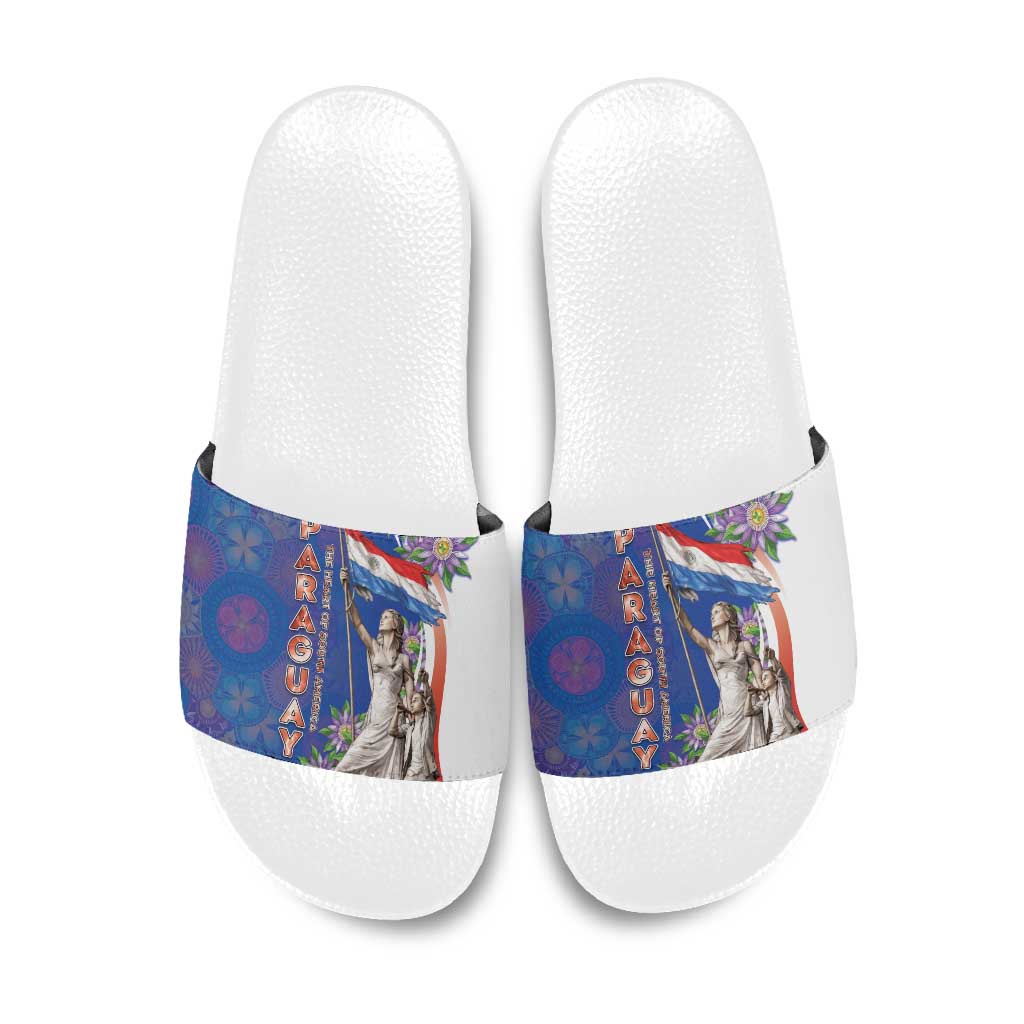 Paraguay Independence Day Slide Sandals The Heart Of South America