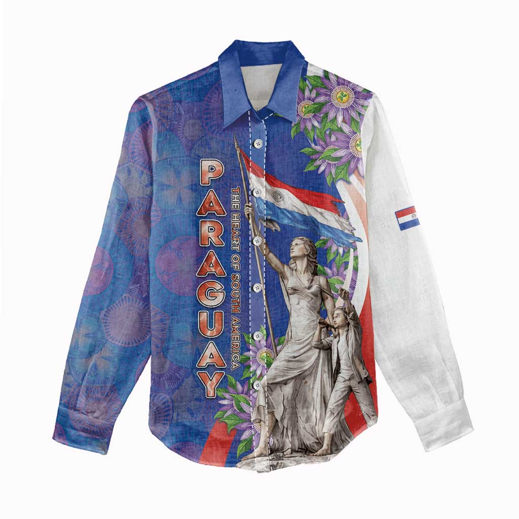 Paraguay Independence Day Women Casual Shirt The Heart Of South America