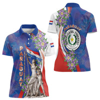 Paraguay Independence Day Women Polo Shirt The Heart Of South America