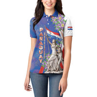 Paraguay Independence Day Women Polo Shirt The Heart Of South America
