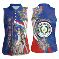 Paraguay Independence Day Women Sleeveless Polo Shirt The Heart Of South America