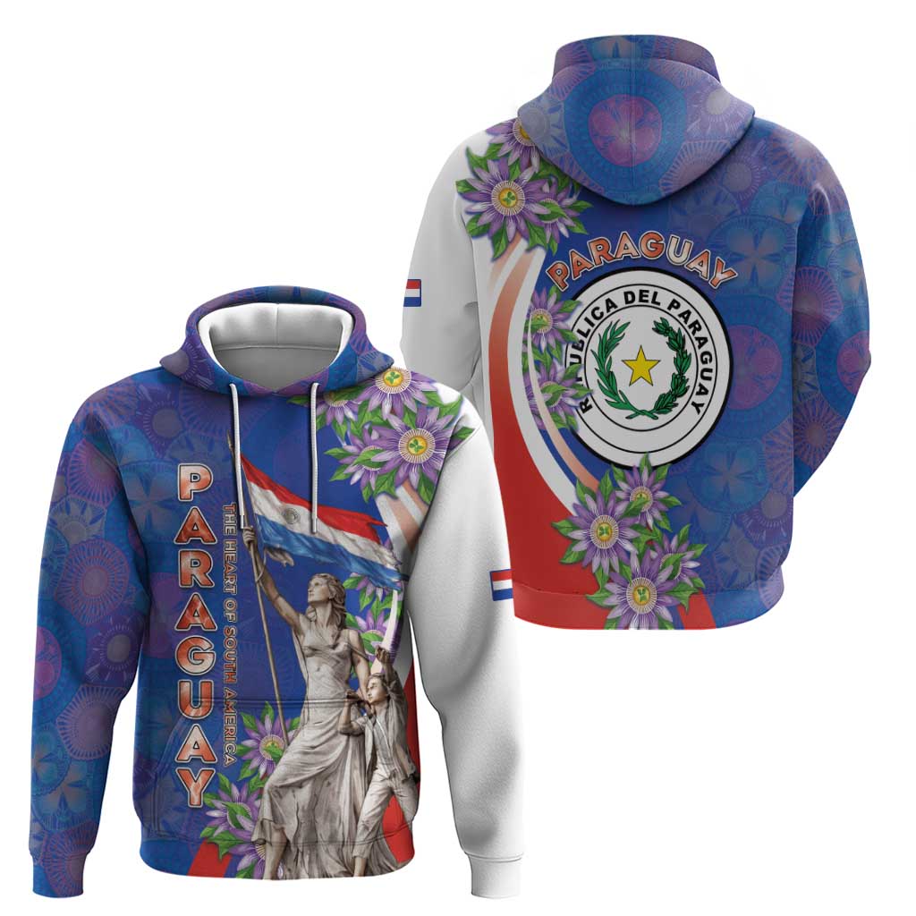 Paraguay Independence Day Zip Hoodie The Heart Of South America