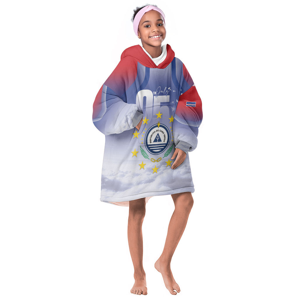 Cape Verde July 5th Kid Wearable Blanket Hoodie Happy Independence Day